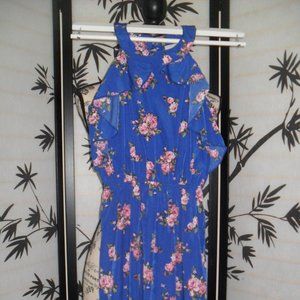 Girls blue floral dress